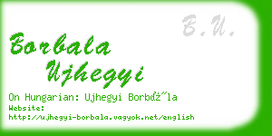 borbala ujhegyi business card